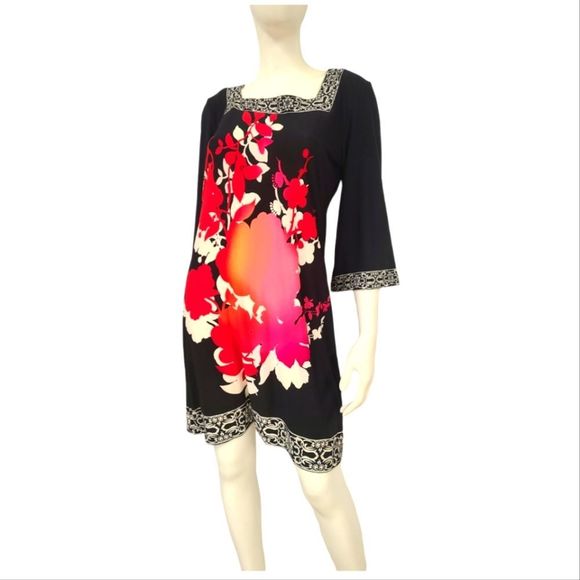 Sandra Darren Black Shift Dress size 10 - Picture 2 of 6